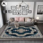 شبیه‌سازی فرش 700 شانه چشمه سرمه ای با نخ اکریلیک