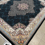 فرش 700 شانه آماندا سرمه ای با نخ اکریلیک (1)