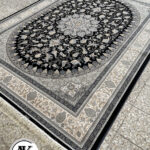 فرش 700 شانه اصفهان سرمه ای پالت طلاکوب (1)