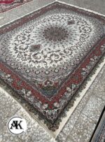 فرش 700 شانه طاووس کرم با نخ اکریلیک (1)