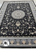 فرش 700 شانه طناز سرمه ای پالت طلاکوب (3)
