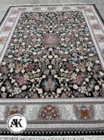 فرش 700 شانه شاهان سرمه ای پالت طلاکوب (3)