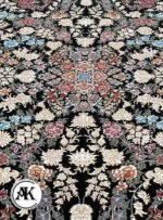 فرش 700 شانه شاهان سرمه ای پالت طلاکوب (5)