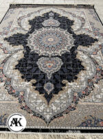 فرش 700 شانه کتیبه سرمه‌ای پالت دلفینی (2)