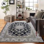 شبیه‌سازی فرش 1500 شانه بهار سرمه‌ای