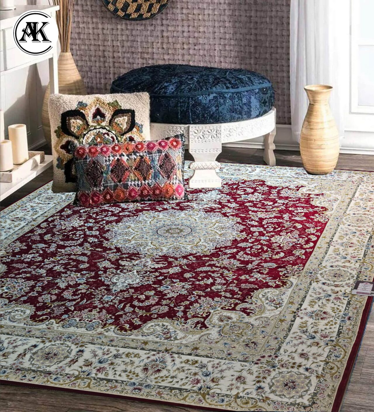 شبیه‌سازی فرش 1500 شانه گلریس لاکی