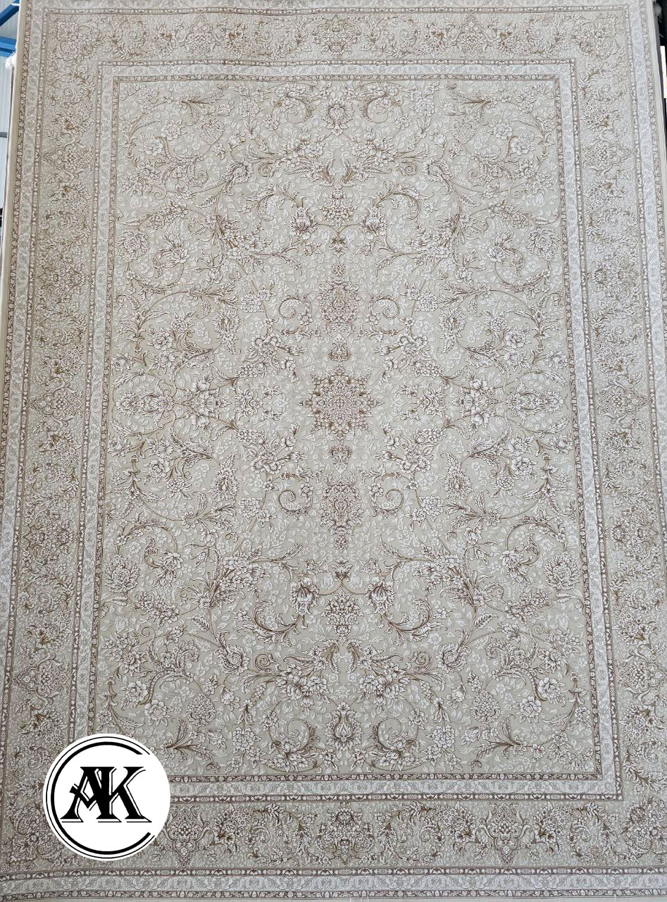 فرش 1200 شانه تهمینه کرم گل برجسته (3)