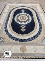 فرش 1200 شانه صدرا سرمه‌ای گل برجسته (1)