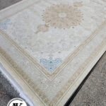 فرش 1200 شانه پرنیان کرم گل برجسته (3)