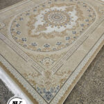 فرش 1200 شانه کارن بژ گل برجسته (1)