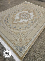 فرش 1200 شانه کارن بژ گل برجسته (1)