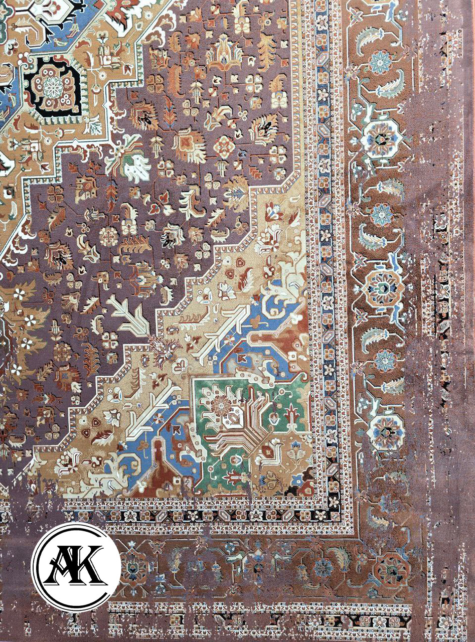 فرش 1200 شانه کد 2511 گل برجسته (2)