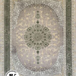 فرش 1200 شانه آبالون سبز گل برجسته