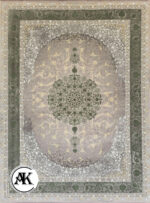 فرش 1200 شانه آبالون سبز گل برجسته