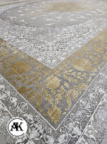 فرش 1200 شانه آبالون طلایی گل برجسته (1)