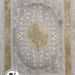 فرش 1200 شانه آبالون طلایی گل برجسته