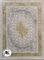 فرش 1200 شانه آبالون طلایی گل برجسته