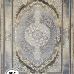 فرش 1200 شانه آنتوریوم بژ آبی گل برجسته (2)