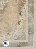 فرش 1200 شانه ترمه بژ سبز گل برجسته (1)