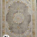 فرش 1200 شانه ترمه طلایی گل برجسته (3)