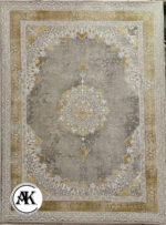 فرش 1200 شانه ترمه طلایی گل برجسته (3)