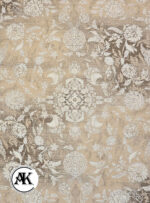 فرش 1200 شانه مدیسا بژ سبز گل برجسته (1)