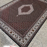 فرش 700 شانه بیجار سرمه‌ای با نخ اکریلیک (1)