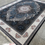 فرش 700 شانه چکاوک سرمه‌ای با نخ اکریلیک (1)
