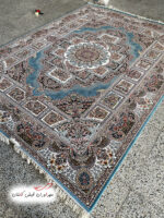 فرش 700 شانه حوض نقره آبی با نخ اکریلیک (1)