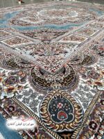 فرش 700 شانه حوض نقره آبی با نخ اکریلیک (2)