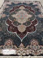 فرش 700 شانه پانیذ سرمه‌ای با نخ اکریلیک (3)