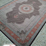 فرش 700 شانه شاه ماهی سرمه‌ای با نخ اکریلیک (1)