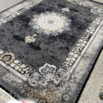 فرش 700 شانه شاهکار سرمه‌ای با نخ اکریلیک (1)