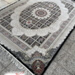 فرش 700 شانه مانلی سرمه‌ای با نخ اکریلیک (1)